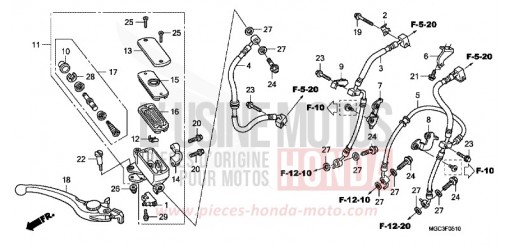 MAITRE-CYLINDRE FREIN AV. (CB1100A) CB1100AD de 2013